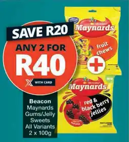 Checkers Beacon Maynards Gums/ Jelly Sweets All Variants offer