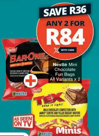 Checkers Nestlé Mini Chocolate Fun Bags All Variants offer