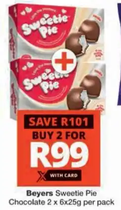 Checkers Beyers Sweetie Pie Chocolate offer