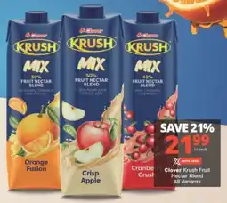 Checkers Hyper Clover Krush Fruit Nectar Blend All Variants offer