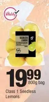 Class 1 Seedless Lemons