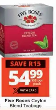 Checkers Five Roses Ceylon Blend Teabags offer