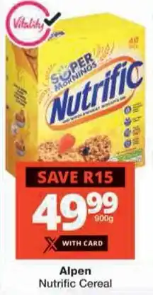 Checkers Alpen Nutrific Cereal offer