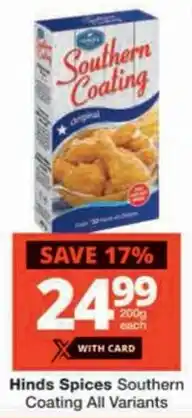 Checkers Hinds Spices Southern Coating All Variants offer