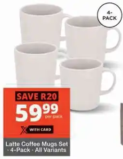 Checkers Latte Coffee Mugs Set offer