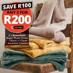 Checkers Essentials Super Plush Throw offer
