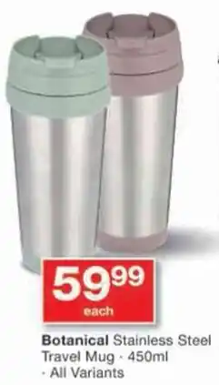 Checkers Botanical Stainless Steel Travel Mug offer