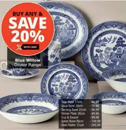 Checkers Blue Willow Dinner Range offer