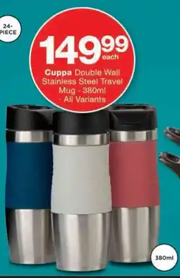 Checkers Cuppa Double Wall Stainless Steel Travel Mug offer