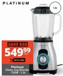 Checkers Platinum Glass Jug Blender offer