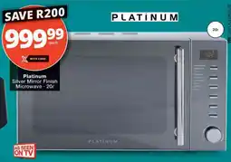 Checkers Platinum Silver Mirror Finish Microwave offer