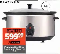 Checkers Platinum Oval Slow Cooker with Glass Lid offer