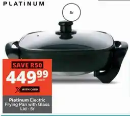 Checkers Platinum Electric Frying Pan with Glass Lid offer