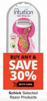 Checkers Schick Selected Razor Products offer