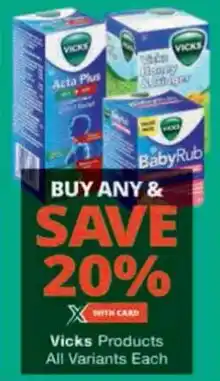 Checkers Vicks Products All Variants Each offer