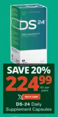 Checkers DS-24 Daily Supplement Capsules offer