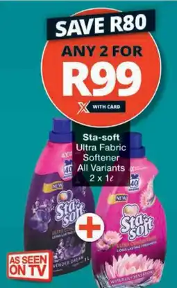 Checkers Sta-soft Ultra Fabric Softener All Variants offer