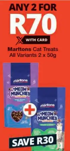 Checkers Marltons Cat Treats All Variants offer