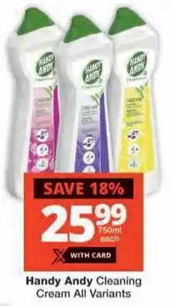 Checkers Handy Andy Cleaning Cream All Variants offer