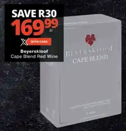 Checkers Beyerskloof Cape Blend Red Wine offer