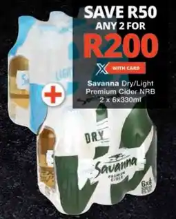 Checkers Savanna Dry/Light Premium Cider NRB offer