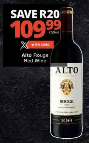 Checkers Alto Rouge Red Wine offer