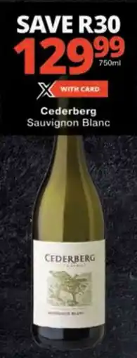 Checkers Cederberg Sauvignon Blanc offer