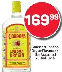 Pick n Pay Gordon's London Dry or Flavoured Gin Assorted offer