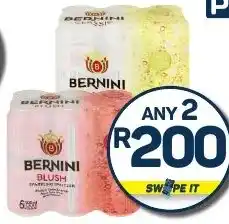 Pick n Pay Bernini Sparkling Spritzer Classic, Amber or Blush Cans offer