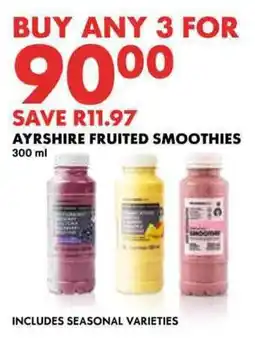 Woolworths Ayrshire fruited smoothies offer