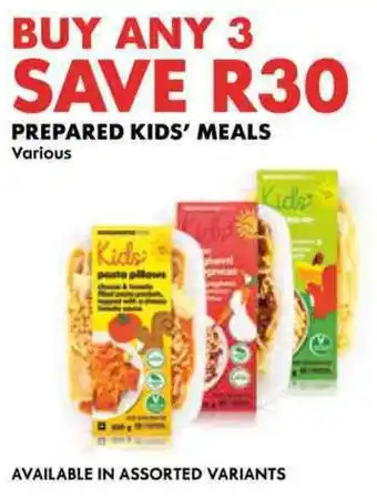 Woolworths Prepared kids' meals offer