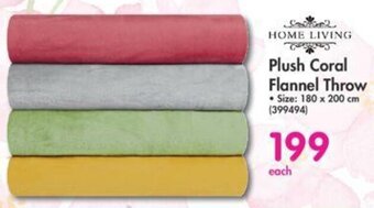 Makro Plush Coral Flannel Throw offer