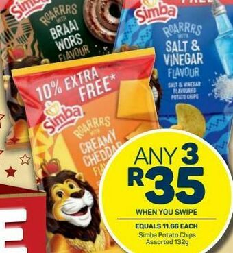 Pick n Pay Simba potato chips 3 offer