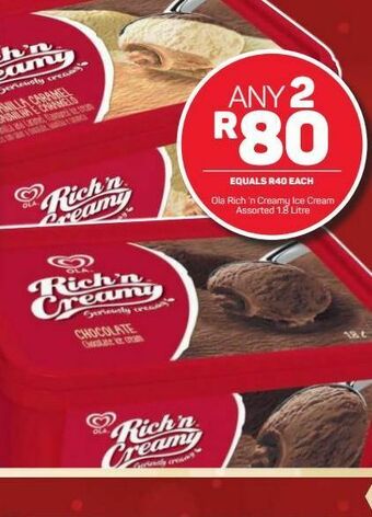 Pick n Pay Ola rich'n'creamy ice cream 2 offer