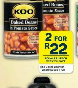 Pick n Pay Koo baked beans in tomato sauce 2 offer