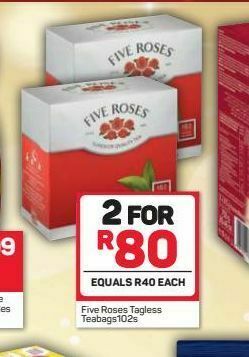 Pick n Pay Five roses tea bags 2 offer