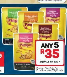 Pick n Pay Pamper cat food 5 offer