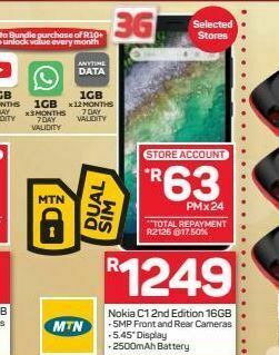 Pick n Pay Nokia c1 smartphone offer