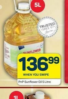 Pick n Pay Pnp sunflower oil offer