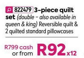 HomeChoice 3-piece quilt set offer