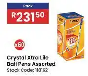 Africa Cash and Carry Bic Crystal Xtra Life Ball Pens Assorted-60's offer