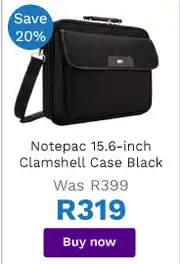 First Shop Targus Notepac 15.6-inch Clamshell Case Black offer