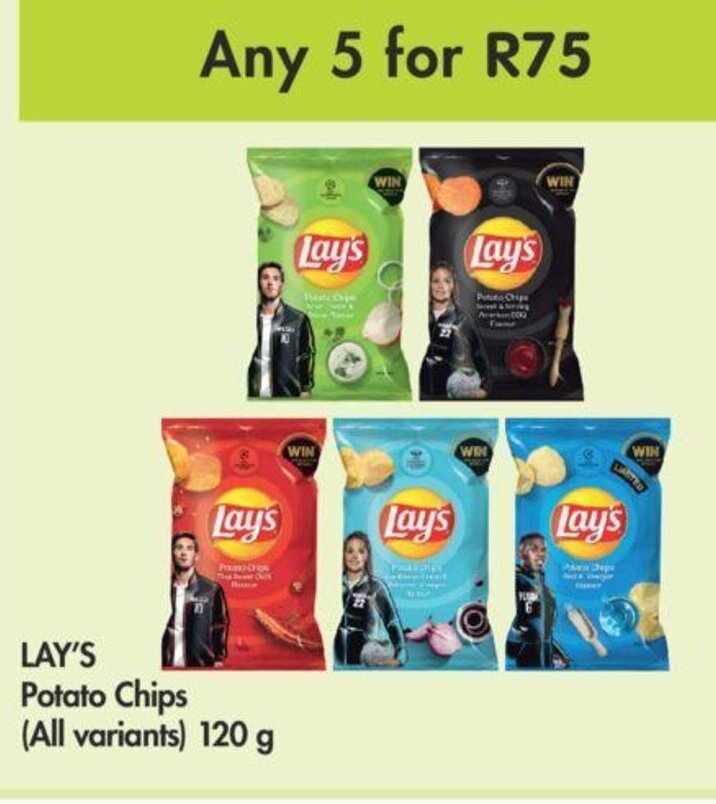 Lay's Potato Chips Assorted 120g offer at Makro
