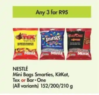 Makro Nestlé Mini Bags Smarties, KitKat, Tex or Bar * One 152/200/210g offer