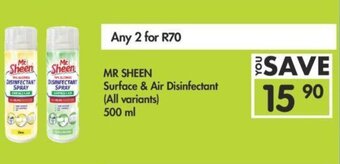 Makro Mr Sheen Surface & Air Disinfectant 500ml offer