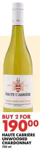 Woolworths Haute cabrière unwooded chardonnay offer