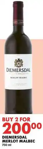 Woolworths Diemersdal merlot malbec offer