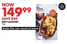 Woolworths Beef lasagne offer