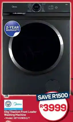 Pick n Pay Hypermarket Midea Titanium Front Loader Washing Machine offer