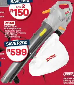RYOBI 3000W Blow Mulching Vacuum